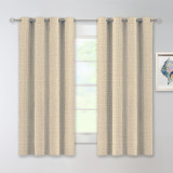 Luxury Textile Faux Woven Pattern Window Blackout Curtain (1 Panel）