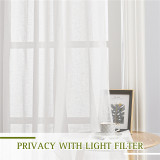 Flax Linen Sheer Curtain (1 Panel)