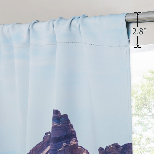 Desert Highway Printed Blackout Curtains - Set of 2 Panels