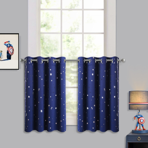 Window Curtain Tier Curtain with Twinkle Star (1 Panel)