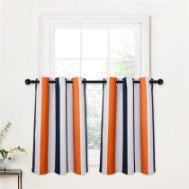 Contrast Stripes Pattern Custom Tier Curtain - 1 Panel