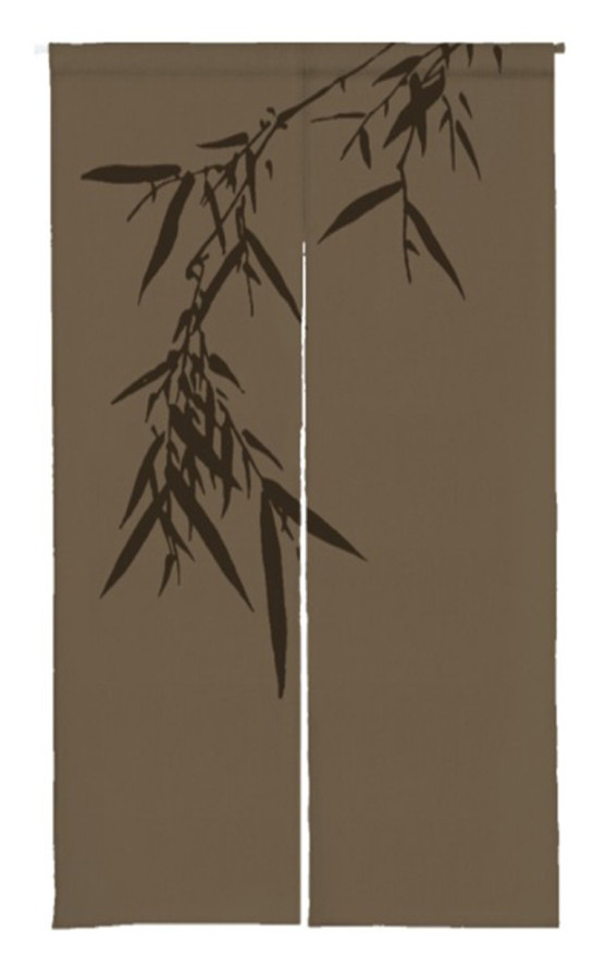 RYBhome Leaf Printed Japanese Noren Doorway Curtain (1 Panel)