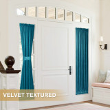 HILLEBO Velvet Door Curtain for French Door (1 Panel)