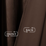 Brown|Solid Blackout Velvet Curtain Drapery (1 Panel)