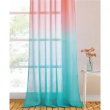 Rainbow Pattern Printed Sheer Curtain - 1 Panel