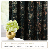 Floral Printed Blackout Velvet Curtain (1 Panel)