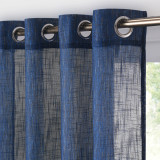 Starry Faux Linen Semi-Sheer Curtain (1 Panel)