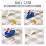 Waterproof Simple Checked Plaid Tablecloth