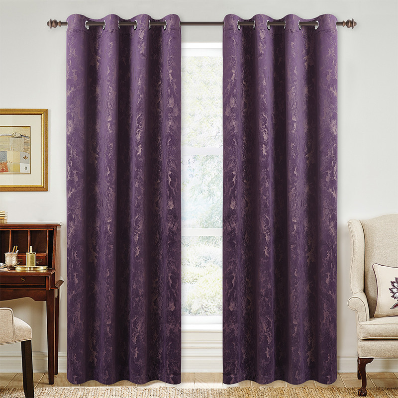 Print Blackout Velvet Curtain Drapery (1 Panel)