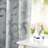 Leaves&Floral Pattern Thermal Insulated Blackout Curtain(1 Panel)