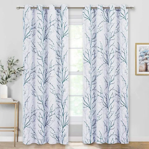 Tree Branch Pattern Room Darkening Blackout Curtain (1 Panel)