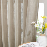 Extra Wide Light Filtering Linen Sheer Curtain (1 Panel)