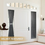 HILLEBO Velvet Door Curtain for French Door (1 Panel)