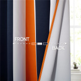 Contrast Stripes Pattern Custom Tier Curtain - 1 Panel