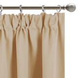 Stripe Pattern Linen Semi-sheer Curtain - 1 Panel