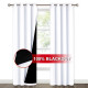 2 Layers 100% Blackout Thick Thermal Insulated Curtain (1 Panel)