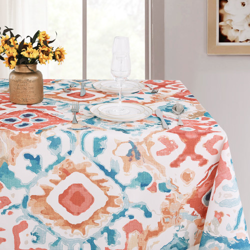 Pattern Print Waterproof Tablecloth for Parties