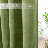 Solid Blackout Velvet Curtain Drapery - 1 Panel