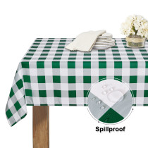 Waterproof Simple Checked Plaid Tablecloth