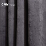 Grey|Solid Blackout Velvet Curtain Drapery (1 Panel)