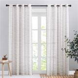 Natural Decor Faux Linen Textured with Slub Striped Pattern(One Panel)