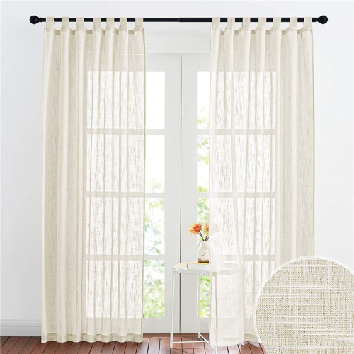 Linen Textured Semi Sheer Curtain, How To Steam Wrinkles Out Of Sheer Curtains