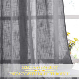Semi Sheer Curtain- Linen Textured Sheer Window Valance Tie1 Panel)