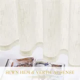 Semi Sheer Curtain- Linen Textured Sheer Window Valance Tie1 Panel)