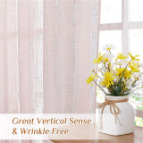 Semi Sheer Curtain- Linen Textured Sheer Curtain(1 Panel)
