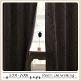 Welfare-Tree Branch Pattern Room Darkening Blackout Curtains (1 Pair)