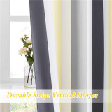Hit Color Stripes Blackout Room Darkening Curtain (1 Panel)