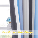 Hit Color Stripes Blackout Room Darkening Curtain (1 Panel)