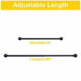 Window Treatment Strong Curtain Rod Set 1 1/8 Diameter with Ball Finials