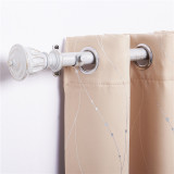 Window Treatment Single Curtain Rod 1 1/8 inch Diameter with Trophy Design, Adjustable Lengt