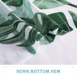Custom Shower Curtain for Bathroom - Tropical Leave Plant on White Background Odorless Curtain for Bathroom Shower and Bathtub