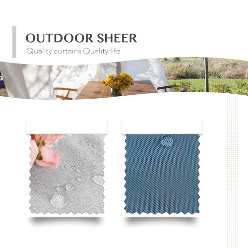 Solid Outdoor Sheer Waterproof Fabric Swatch Refundable Order Amount Over $199