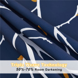 Modern Blackout Curtains Room Darkening Branch pattern Curtains by RYBHOME ( 1 Panel )