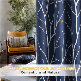 Modern Blackout Curtains Room Darkening Branch pattern Curtains by RYBHOME ( 1 Panel )
