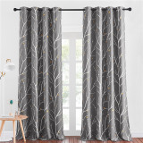 Modern Blackout Curtains Room Darkening Branch pattern Curtains by RYBHOME ( 1 Panel )