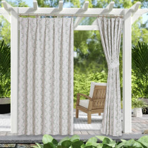 Green vine Pattern Grommet Waterproof&Rustproof Thermal Insulated Outdoor Curtain for Patio/Porch/Cabana ( 1 Panel )