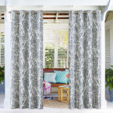 Branch Pattern Waterproof Windproof Block UV Outdoor Curtains for Patio / Foyer / Arbor by RYBHOME ( 1 Panel )