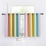 Custom Rainbow Curtain Decoration Blackout Short Curtain for Bedroom by RYBHOME ( 1 Panel )
