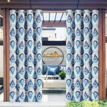 European pattern printed Waterproof&Rustproof Thermal Insulated Outdoor Curtain for Patio/Porch/Cabana by RYBHOME ( 1 Panel )