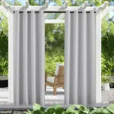 Microfiber Noise Reducing Thermal Insulated Wave Line Blackout Outdoor Curtain by RYBHOME ( 1 Panel )