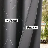 Microfiber Noise Reducing Thermal Insulated Wave Line Blackout Outdoor Curtain by RYBHOME ( 1 Panel )