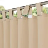 Microfiber Noise Reducing Thermal Insulated Wave Line Blackout Outdoor Curtain by RYBHOME ( 1 Panel )