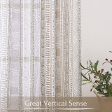 Bohemian Style Printed Waterproof Sheer Curtain for Patio by RYBHOME ( 1 Panel )