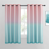 2 Layers Thermal Insulated 100% Blackout Sheer Curtains Window Drapes