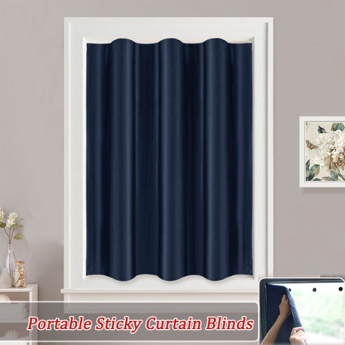 Adjustable Sticky Portable Blackout Energy Saving Privacy Protect Blinds Curtains for Baby Room