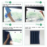 Adjustable Sticky Portable Blackout Energy Saving Privacy Protect Blinds Curtains for Baby Room
